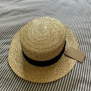 NWT Straw boater hat